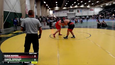 285 lbs Quarterfinal - Burak Bowers, Minnesota State Moorhead vs Marcel Gonzalez, Pratt Community College