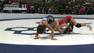 Semis - Sophia Marie Gonzales, Surfside X Wrestling vs Hannah Naccarati-Cholo, Arizona Girls Wrestling