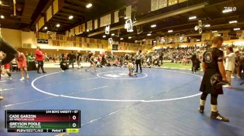 97 lbs Round 1 - Greyson Poole, Team Temecula /Pin Club vs Cade Garzon, 951 Wrestling Club