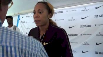 Sanya Richards Ross Disappointed but came to compete, toe still an issue