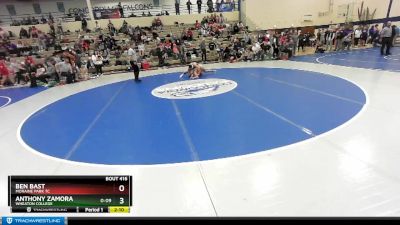 133 lbs Semifinal - Anthony Zamora, Wheaton College vs Ben Bast, Moraine Park TC