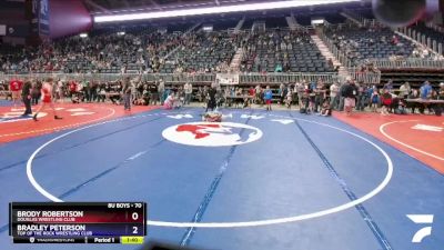 70 lbs Champ. Round 1 - Brody Robertson, Douglas Wrestling Club vs Bradley Peterson, Top Of The Rock Wrestling Club