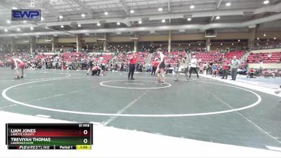 130 lbs Quarterfinal - Treviyah Thomas, Lawrence Elite vs Liam Jones, Labette County