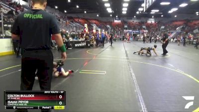 57 lbs Cons. Round 2 - Colton Bullock, St. Clair WC vs Isaiah Pryor, Comstock Park WC