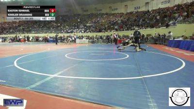 88 lbs Round Of 64 - Easton Ishmael, Broken Arrow vs Kinsler Branning, Bridge Creek Wrestling