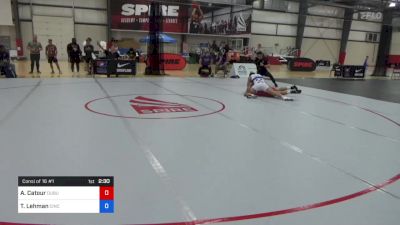 72 kg Consi Of 16 #1 - Allen Catour, Dubuque Wrestling Club vs Ty Lehman, Cincinnati RTC