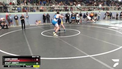 285 lbs Rr1 - Wyatt Abbett, Chugach Eagles Wrestling Club vs James Weeks, Kodiak Wrestling Club