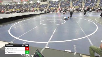 55 lbs Semifinal - Kash Gonzales, Sargent Farmers vs Jaxson Pierson, Badlands Elite