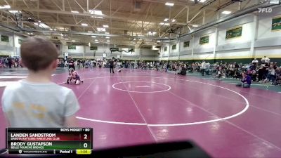 80 lbs Champ. Round 2 - Brody Gustafson, Belle Fourche Broncs vs Landen Sandstrom, DAKOTA RATTLERS WRESTLING CLUB