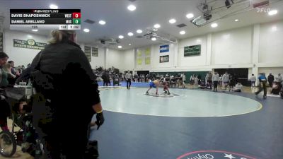 125 lbs Finals (2 Team) - Daniel Arellano, Menlo Oak Squad vs Davis Shaposhnick, Westcliff