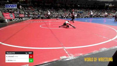 40 lbs Round Of 16 - Harley Howell, Henryetta Knights Wrestling Club vs Isaiah Wicks, Englewood Live Wire