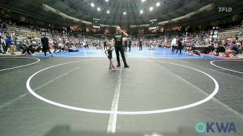 37 lbs Quarterfinal - Aeryn Jackson, Locust Grove Youth Wrestling vs Barrett Smith, Tulsa Blue T Panthers