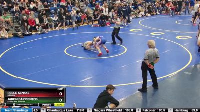 116 lbs Semifinal - Jaron Barrientos, Lewiston Porter vs Reece Senske, Medina