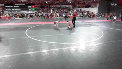 65 lbs 3rd Place Match - Hazel Anderson, West Salem/Bangor vs Presley Beyer, Oconto Falls/Abrams Youth Wrestling
