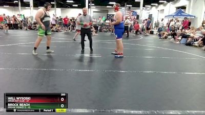 285 lbs Round 2 (6 Team) - Brock Beach, Grease Monkey`s vs Will Wysoski, Spear Mat Club