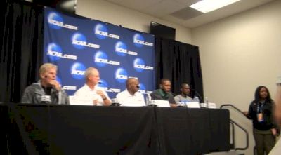 Coach introductions and Chris Bucknam on coming off NCAA Indoors