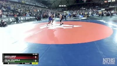3A 285 lbs Champ. Round 1 - Micah Volavola, North Thurston vs Jayce Lopez, Lincoln (Seattle)