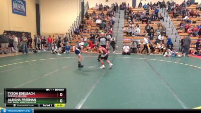 75 lbs Round 2 - Tyson Edelbach, Wabasha Kellogg vs Aleigha Freeman, Flat Earth Wrestling Club