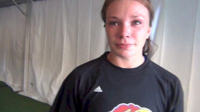 Andrea Geubelle upset after loss in long jump at NCAA Outdoors 2013