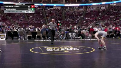 127 lbs First Round - Jackson Orrell, Red Lion vs Dom Canali, Trinity