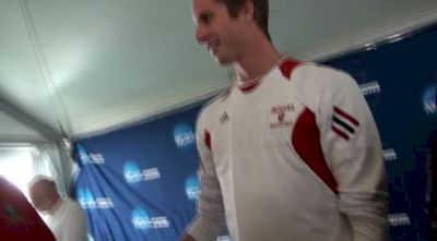 Derek Drouin wins 5th high jump title and finally involves the crowd at NCAA Outdoor 2013