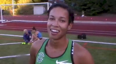 Aisha Praught likes where shes at after steeple victory at Portland Track Festival