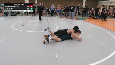 112.5-113.8 lbs Champ. Round 2 - Benjamin Mayces, Best Trained Wrestling vs Alex Chan, Dragon Youth Wrestling