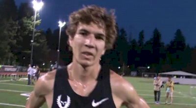 Luke Puskedra after just getting 2nd in 5k at Portland Track Festival