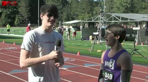 Nick Hogger after HS mile at Portland Track Festival 2013