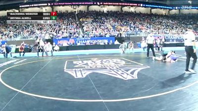 Girls-145 lbs 1st Place Match - MacKenna Webster, Three Rivers (Girls) vs Brynna Alwell, Allen Park (Girls)