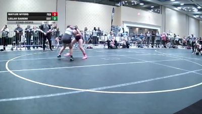 116 lbs Consolation - Maylee Myers, Pioneer Grappling vs Leilah Saremi, Southwest Stallions WC