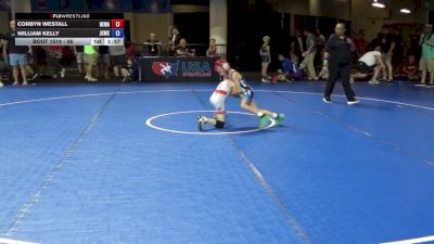 56 lbs Cons. Sub-quarters - Corbyn Westall, Berge Elite Wrestling Academy vs William Kelly, Jennings County Wrestling Club