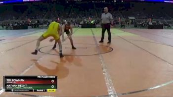 D3-125 lbs 7th Place Match - Tim Bowman, Boyne City vs Nathan Hecht, Otisville LakeVille Memorial