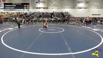 170 lbs Round 2 - Ayden Scott, Beaver River Wrestling vs Hannah Evans, Falconer Youth Wrestling