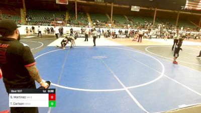 98 lbs Consi Of 4 - Santino Martinez, NM Beast vs Travis Carlson, Grant County Elite WC