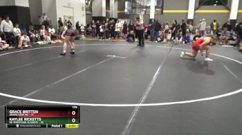 170 lbs Round 2 (6 Team) - Grace Britten, Grand View WC vs Kaylee Ricketts, NE Wrestling Academy