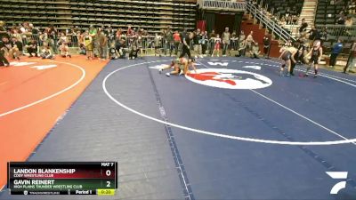 93 lbs Quarterfinal - Gavin Reinert, High Plains Thunder Wrestling Club vs Landon Blankenship, Cody Wrestling Club