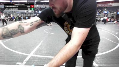 163 lbs 5th Place - James Escobar, Bearcats vs Levi Schroeder, Cbg