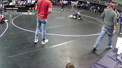 105 lbs 2nd Place Match - Kanon Temme, Boone Central vs Apollo Kidd, Nebraska City Wrestling Club