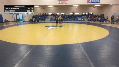 125 lbs Cons. Round 5 - Julio Gonzales, Arizona Christian University vs Isaac Gibbs, Doane