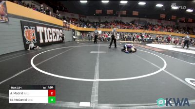 70 lbs Semifinal - Jessen Madrid, BullTrained vs Mason McDaniel, Chickasha Youth Wrestling