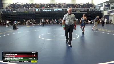 285 lbs Champ. Round 1 - Xavier Moran, Lemoore College vs Jonathan Houston, Sacramento City College