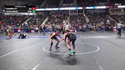 100 lbs Quarterfinal - Kambrie Fly, MAC vs Alana Behnk, Power House Youth Wrestling Club