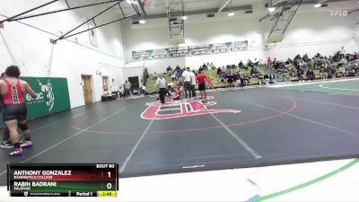 184 lbs Quarterfinal - Anthony Gonzalez, Bakersfield College vs Rabih Badrani, Palomar