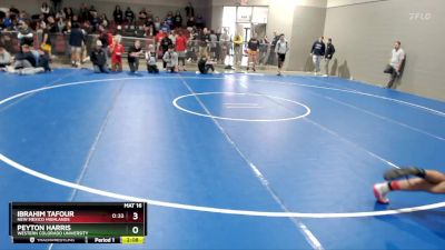 149 lbs Cons. Round 2 - Ibrahim Tafour, New Mexico Highlands vs Peyton Harris, Western Colorado University