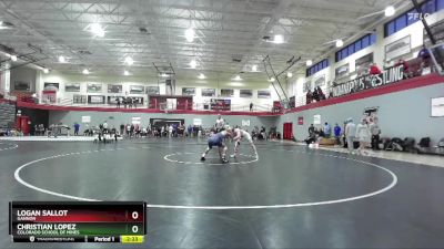 125 lbs Cons. Round 5 - Christian Lopez, Colorado School Of Mines vs Logan Sallot, Gannon