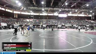 120 lbs Cons. Round 2 - Tanner George, Couer D Alene vs Troy Valentine, Lake Stevens