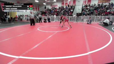 130 lbs Champ. Round 2 - Emily Alvarez, Eleanor Roosevelt vs Destiny Villalobos, Desert Mirage