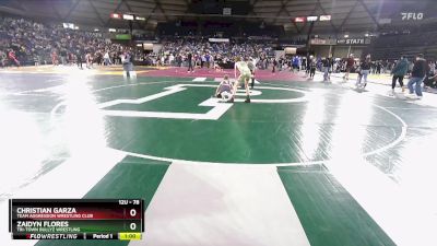 78 lbs Quarterfinal - Christian Garza, Team Aggression Wrestling Club vs Zaidyn Flores, Tri-Town Bullyz Wrestling