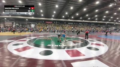 75 lbs Champ. Round 2 - Dracen Pollock, Eastside United vs Craig Berens, Shepherd Wrestling Club